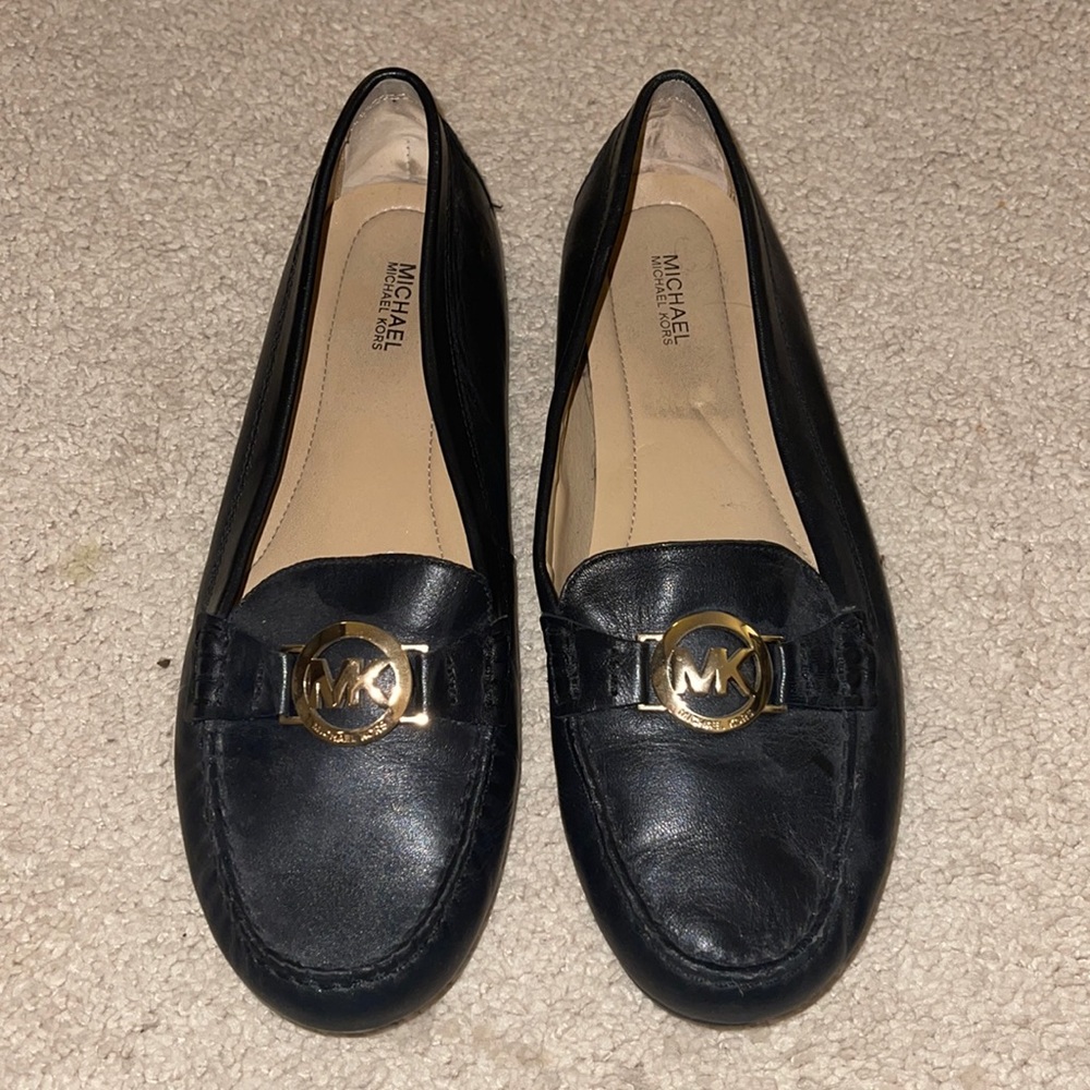 Michael Kors Black Leather Loafers